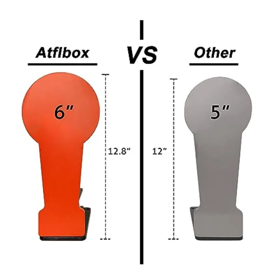 3/8" AR500 12.8'' Classic Popper Steel Shooting Target,6'' Plate Auto Reset Target for Shooting Range,Suitable for Pistol, Rifle