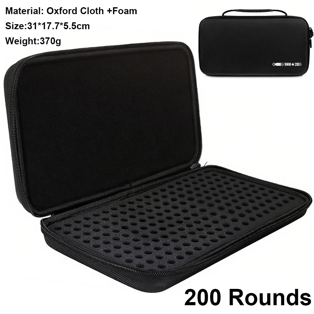 Tactical Ammo Case 9mm Ammo Box Ammunition Storage Case Bullets Holder 9x19mm Cartridges Case for Hunting Shooting Accessories