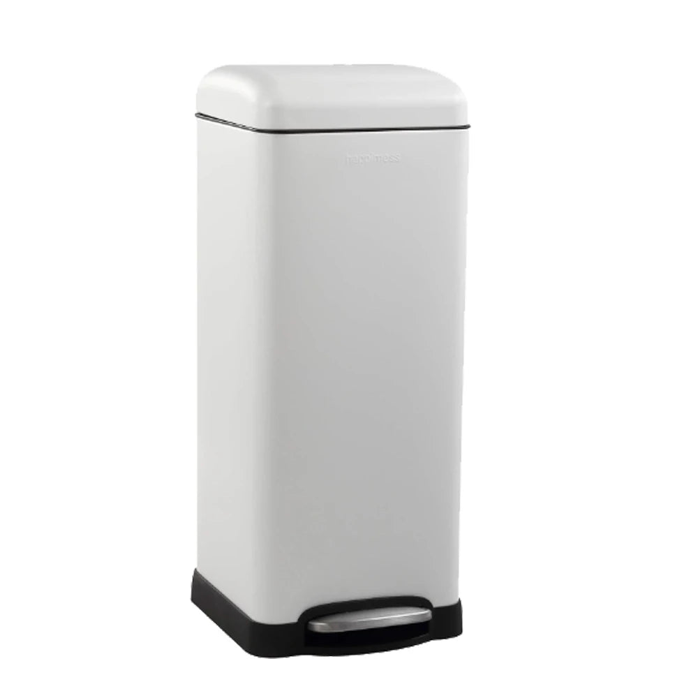 8 Gallon Step Trash Can, Square Fingerprint-Proof Garage Can with Soft-Close Lid for Home with Removable Inner Bucket