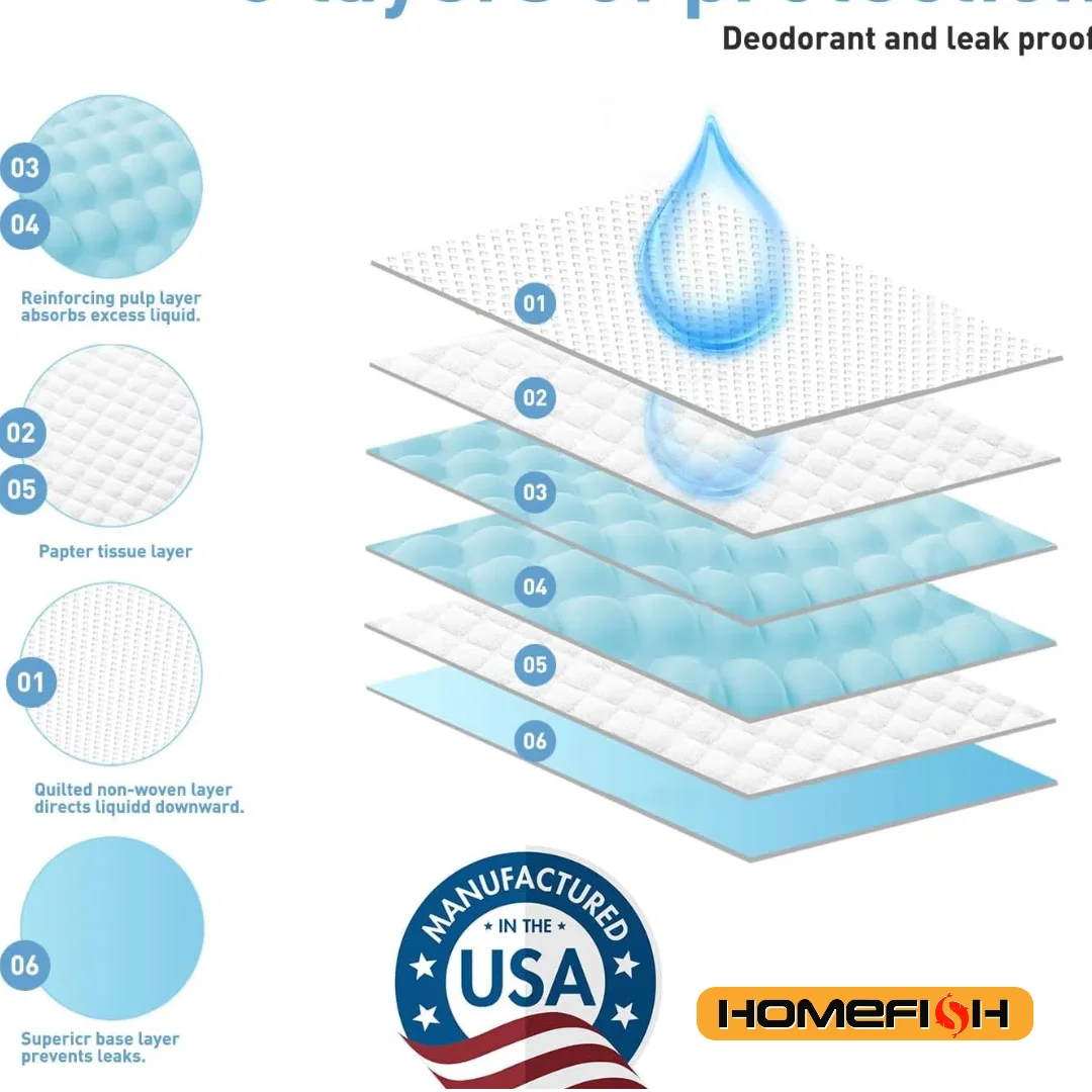 Pet Diapers 100pc Super Absorbent Pee Pads For Dogs Cats