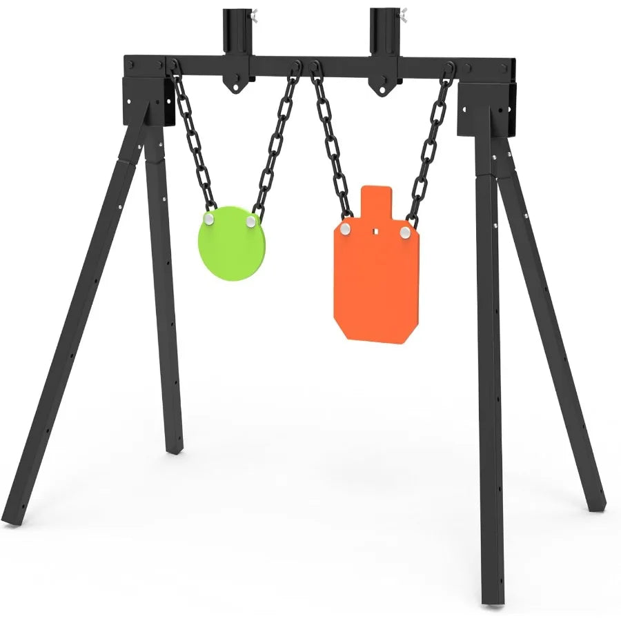 AR500 Steel Target Stand System Kit for Outdoor Shooting Range with 3 8 Thick 7x12 Silhouette Targets and 3 8 Th