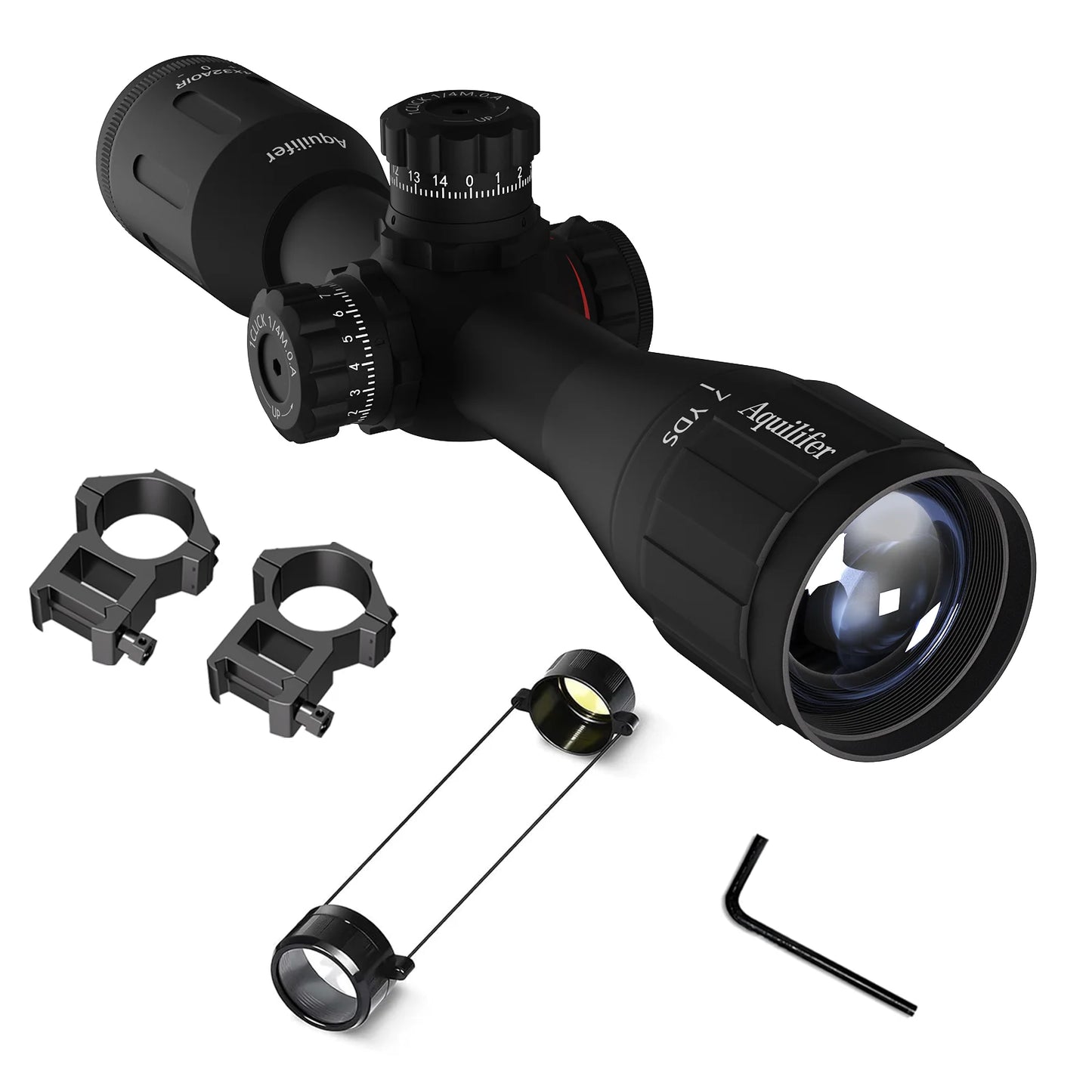 Aquilifer 4x32 AO Hunting Scope 295g Zero Stop for 22LR Rimfire Air Rifle Airgun with Free Scope Rings Lifetime Warranty