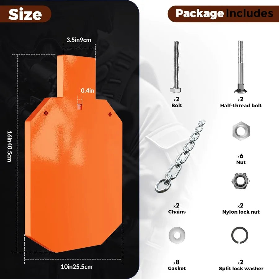 AR 500 Steel Target 1 2 Inch Thick Heavy Duty Steel Silhouette Target LaserCut Steel Plate Targets for Shooting Range Durable M