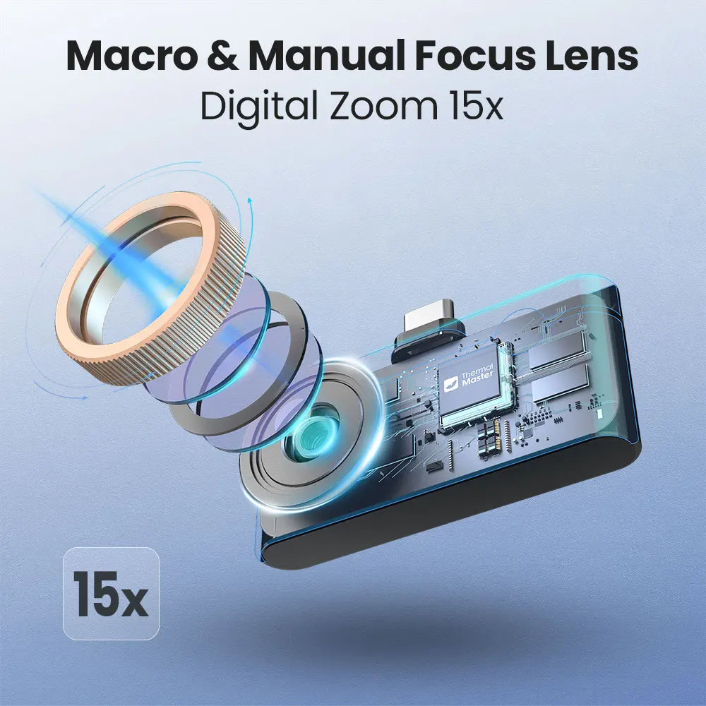 P3 Thermal Camera ios& Android USB-C 600℃ 512*384 X³IR  Infrared imaging Camera Macro Lens for PCB Circuit Home Inspection