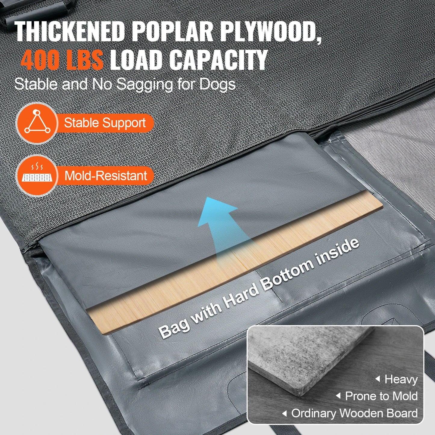 SucceBuy Back Seat Extender Dog Hammock Waterproof For Car