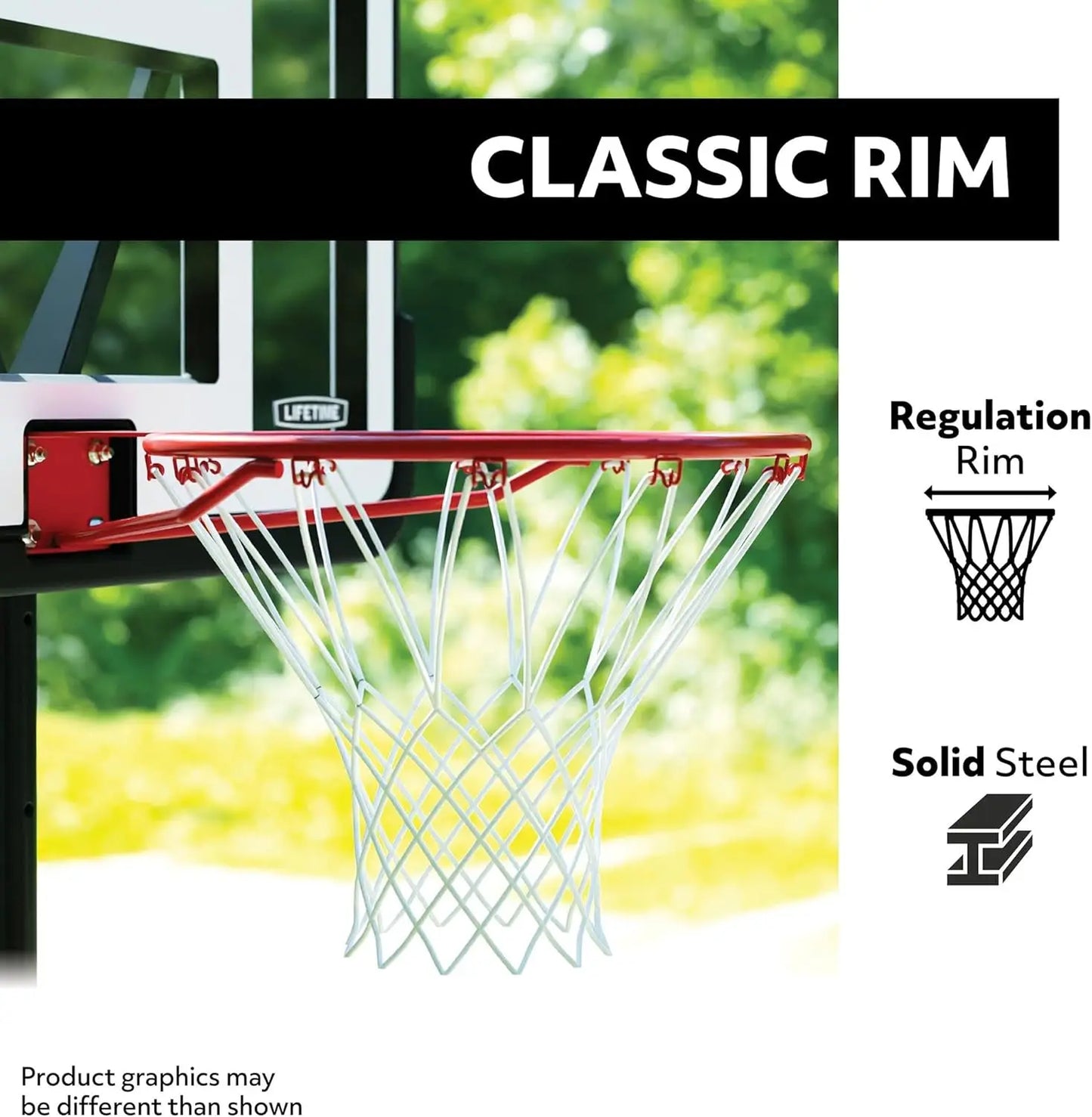 Portable Adjustable Outdoor Basketball Hoop, 42 Inch Fusion Backboard for All Ages