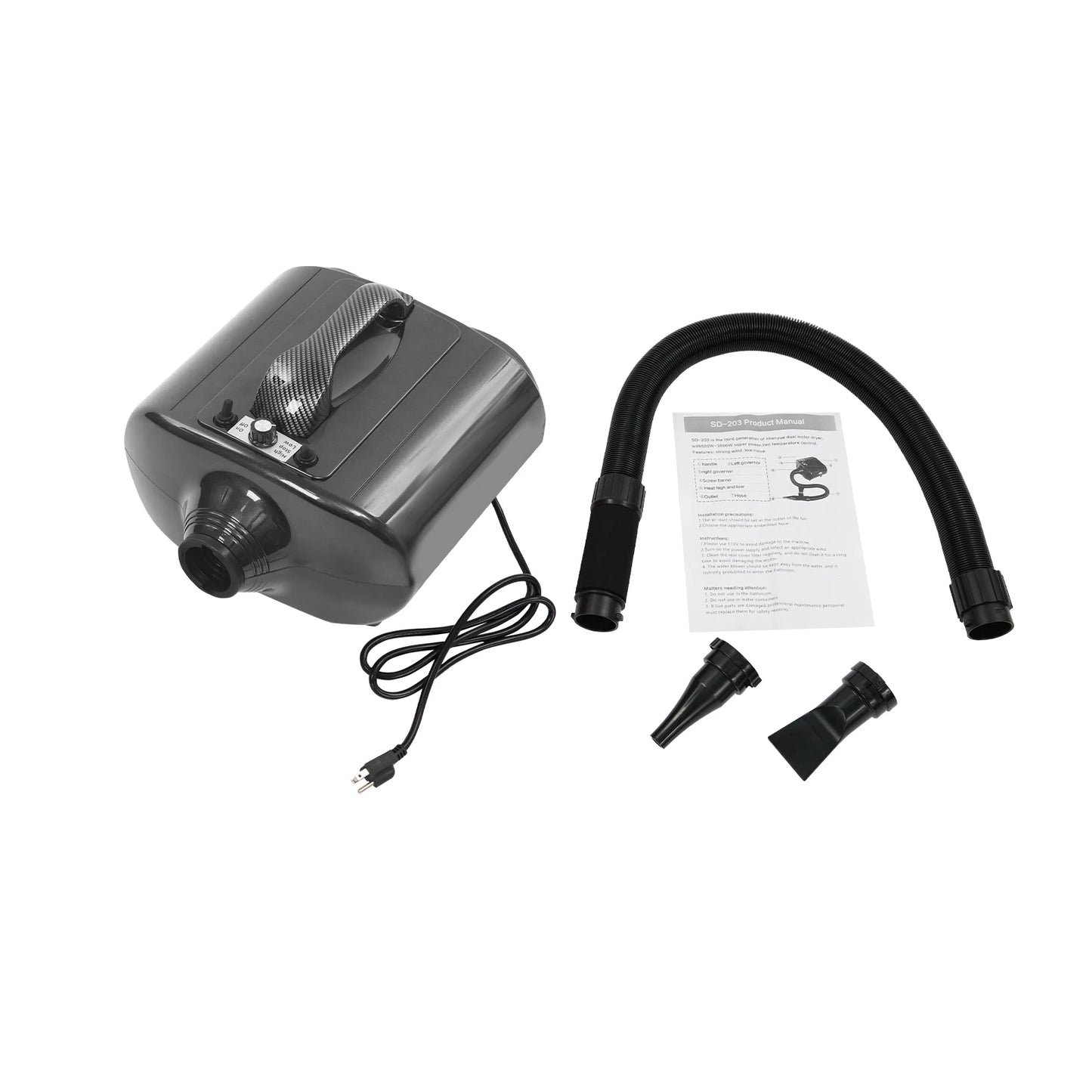 Pet Grooming Hair Dryer Blower Dual Motor 3600W High Power