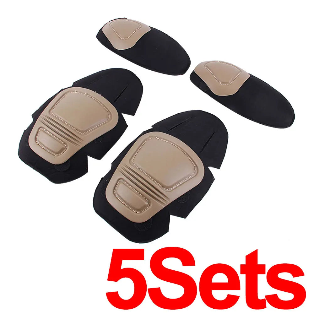 1Pair Tactical Protective Knee Elbow Pads Outdoor Camouflage Suit Gear Hunting Insert Type Soft Pad for Military Combat Use