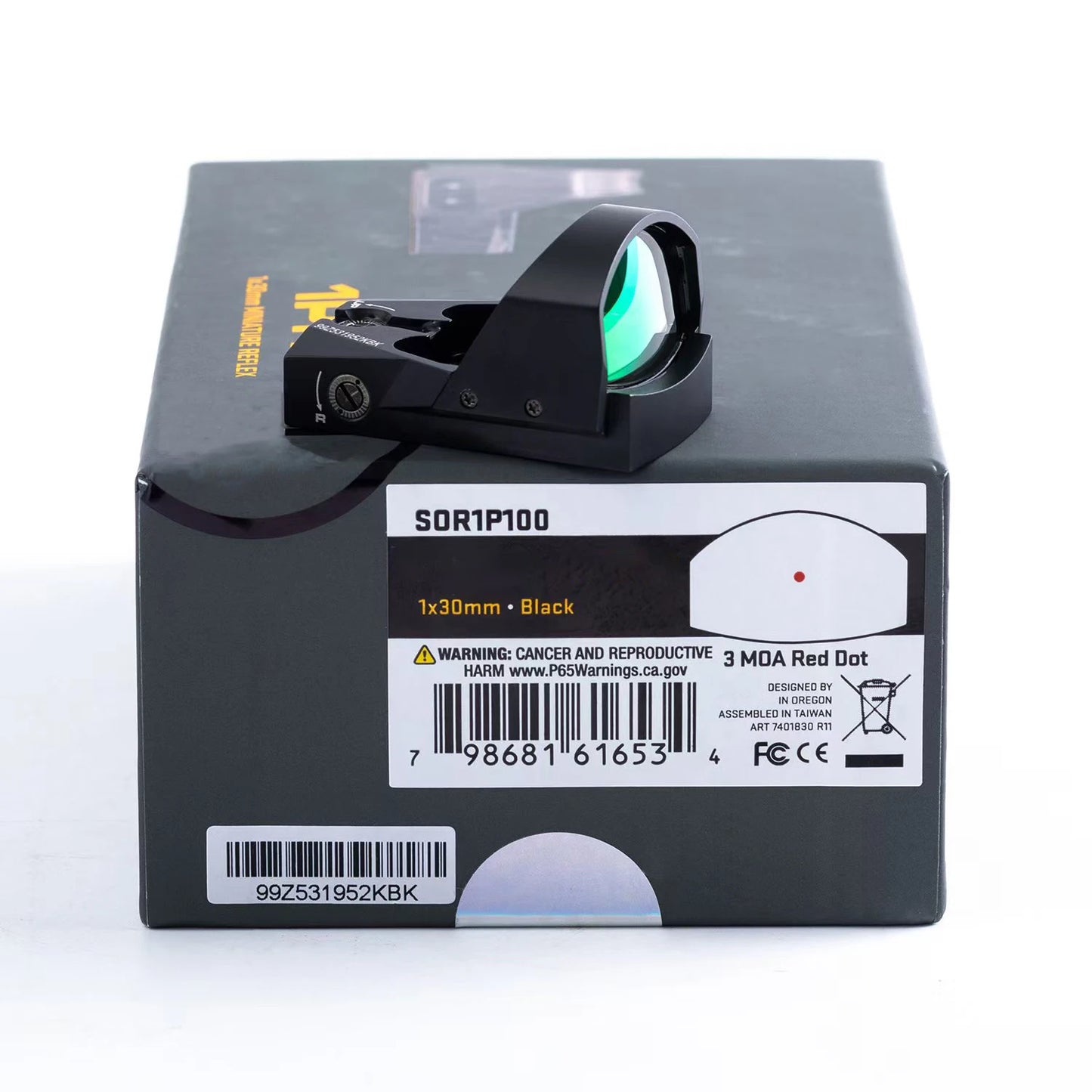 R1 pro 1x30mm Red Dot Sight 3 MOA Airsoft Riflescope with Protective Shroud Reflex Sights 20mm Rail Mount for Hunting