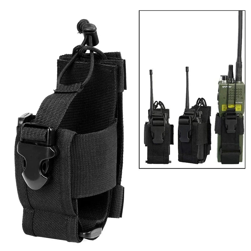 Tactical Walkie Talkie Holder Bag Molle Radio Pouch Nylon Waist Pack Pocket Pendant Pouch Hunting Accessories