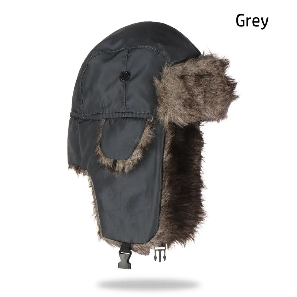 Men Women Fur Earflap Winter Cap Russian Ushanka Winter Hats Ski Hat Winter Warm Hat