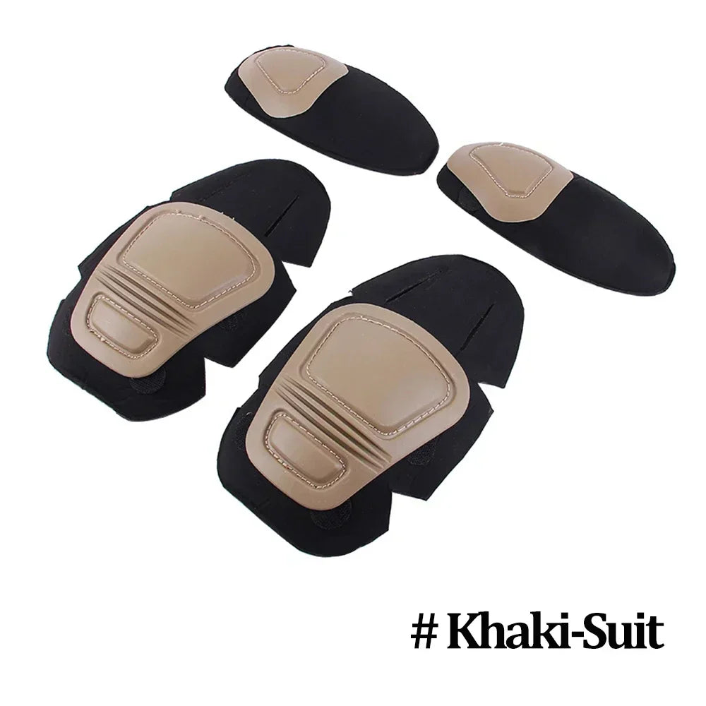 1Pair Tactical Protective Knee Elbow Pads Outdoor Camouflage Suit Gear Hunting Insert Type Soft Pad for Military Combat Use