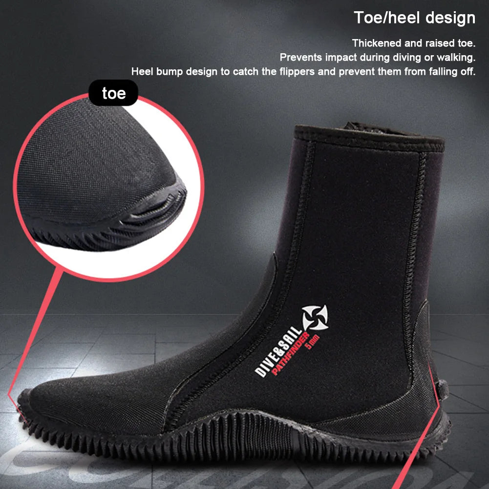 APWIKOGER Premium Ultralight Neoprene Diving Boots with Zip Closure WaterSportsAdvantage
