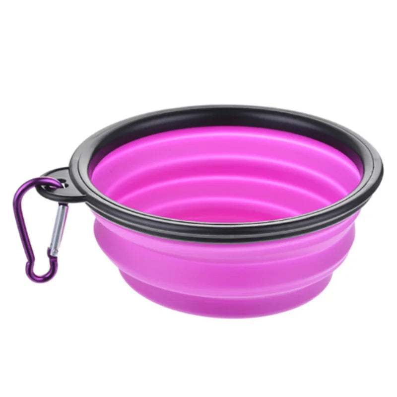 Durable TPR Pet Food Bowl Collapsible Travel Water Bowl