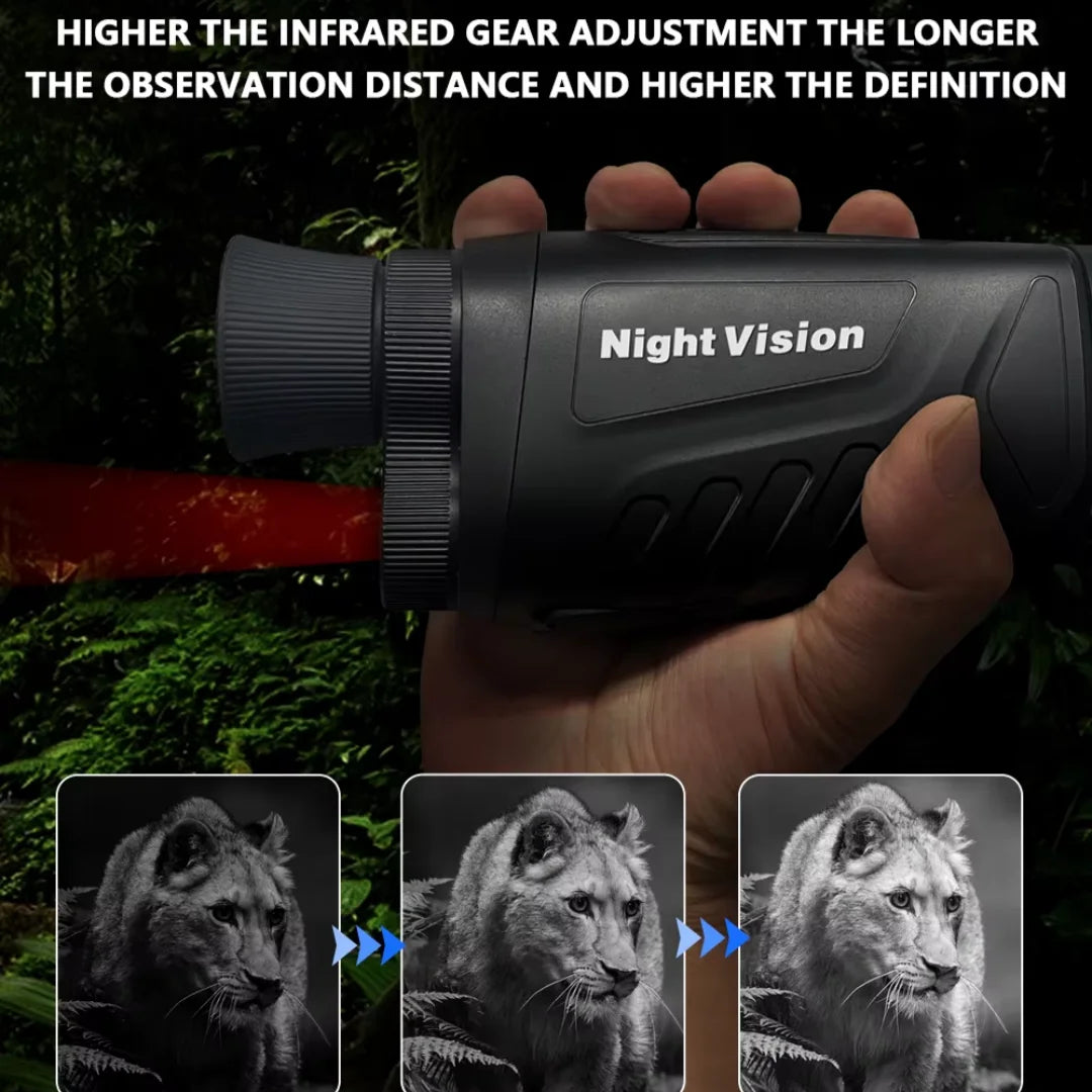 6X Optical Magnification Night Vision Goggles-2.5K Night Vision Monocular with 850nm IR LED for Camping & Security, Gift for Men