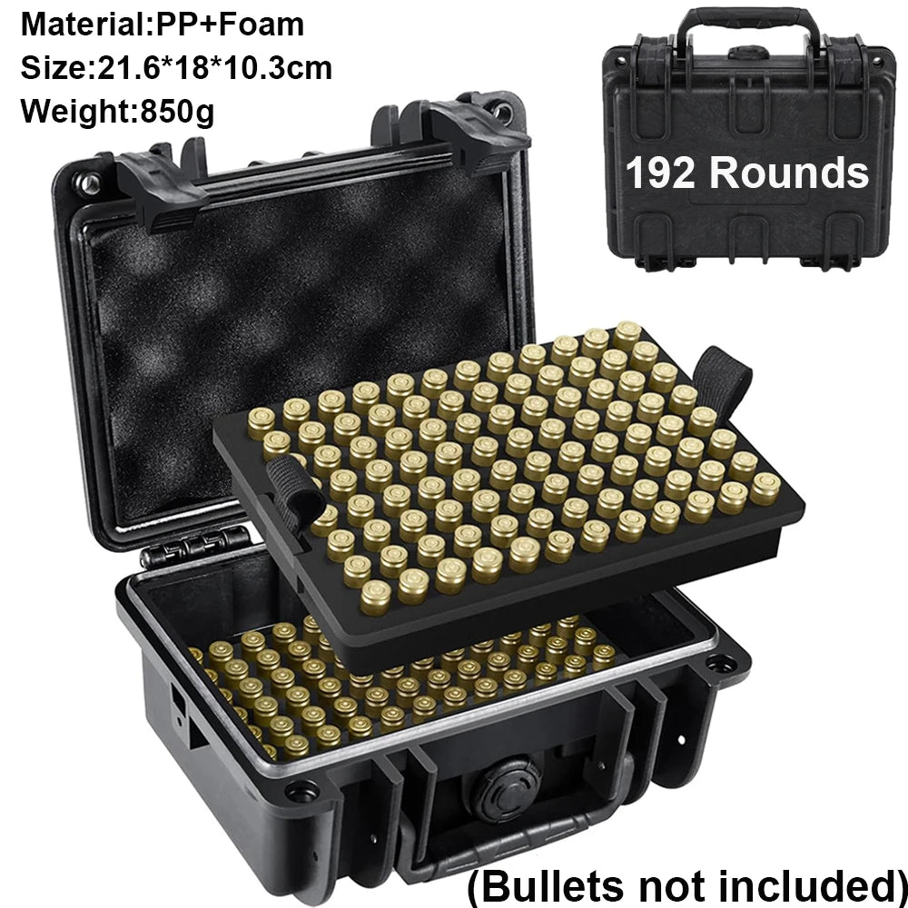 Tactical Ammo Case 9mm Ammo Box Ammunition Storage Case Bullets Holder 9x19mm Cartridges Case for Hunting Shooting Accessories