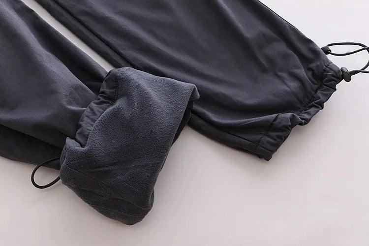 Men's Winter Cargo Pants Double Layer Fleece Warm Thick Camouflage Tactical Cotton Long Trousers Men Baggy Casual Cotton Pants