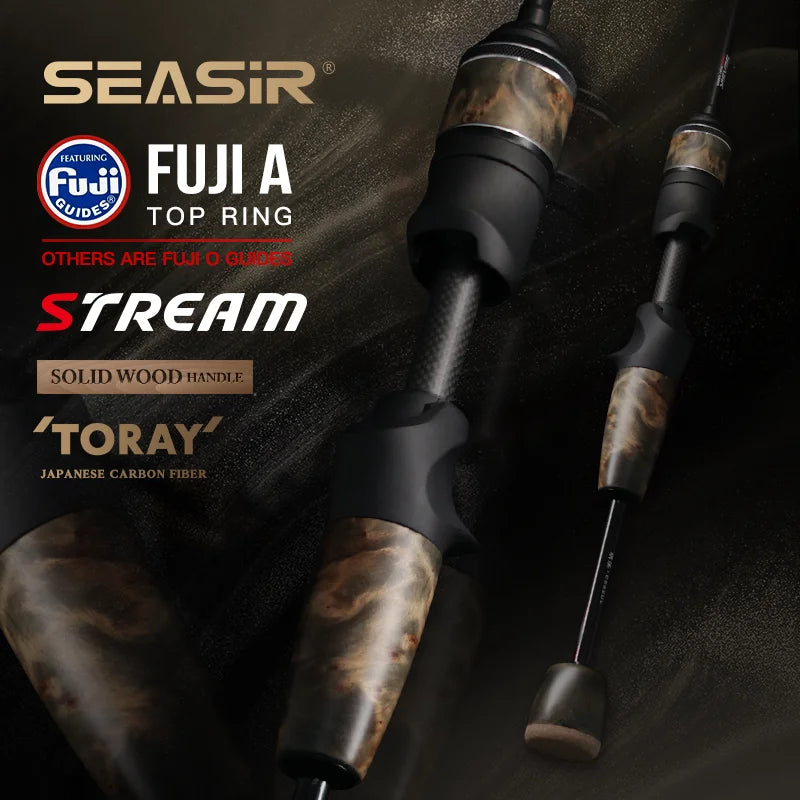SeaSir Stream Spinning Baitcasting Fishing Rod Ultralight AdvancedCarbon Fiber Composite