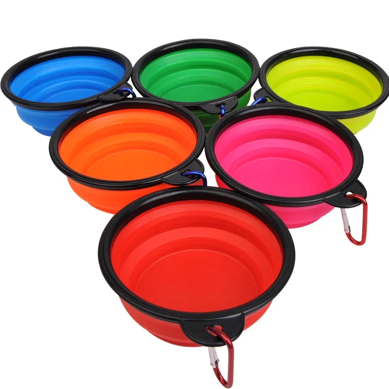 Durable TPR Pet Food Bowl Collapsible Travel Water Bowl