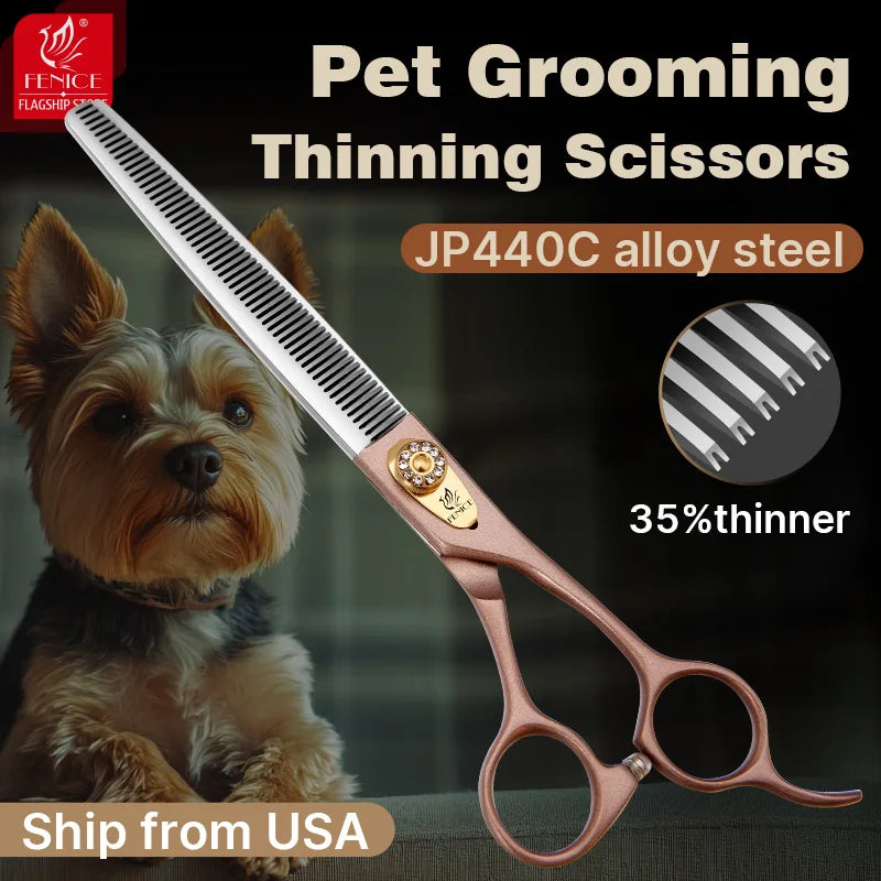 Fenice JP440C Thinning Scissors For Pet Grooming 35 Percent Thinning