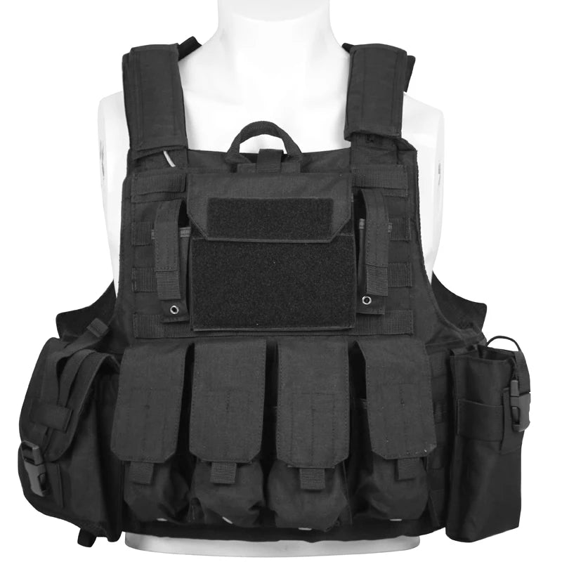LQARMY Men Tactical Vest 1000D Quick Release Plate Carrier Chest Rig Combat Armor Vests Outdoor Hunting CS Training Airsoft Vest