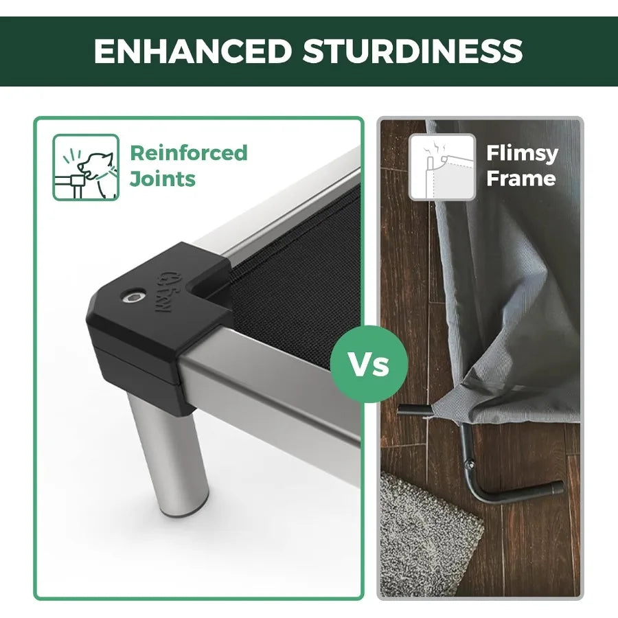 ChewProof Elevated Dog Bed For Indoor Outdoor Use Waterproof