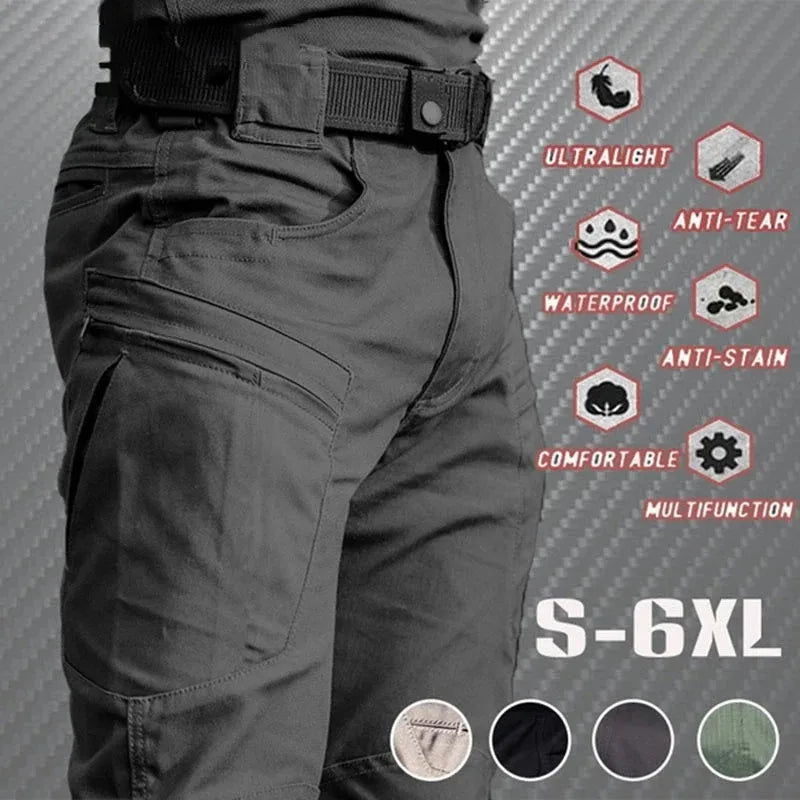 Summer Leisure Light Army Military Pants Men's Outdoor Waterproof Special Police Combat Military Camouflage Pants Cargo Camping