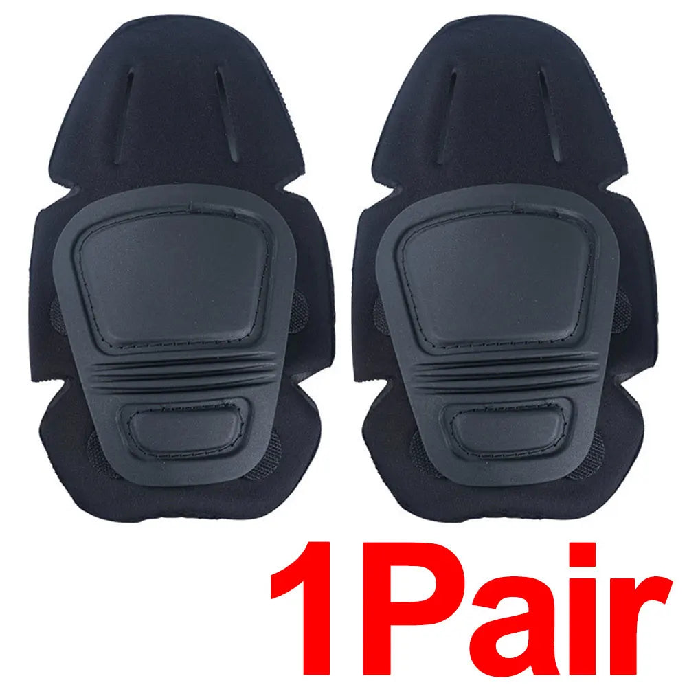 1Pair Tactical Protective Knee Elbow Pads Outdoor Camouflage Suit Gear Hunting Insert Type Soft Pad for Military Combat Use