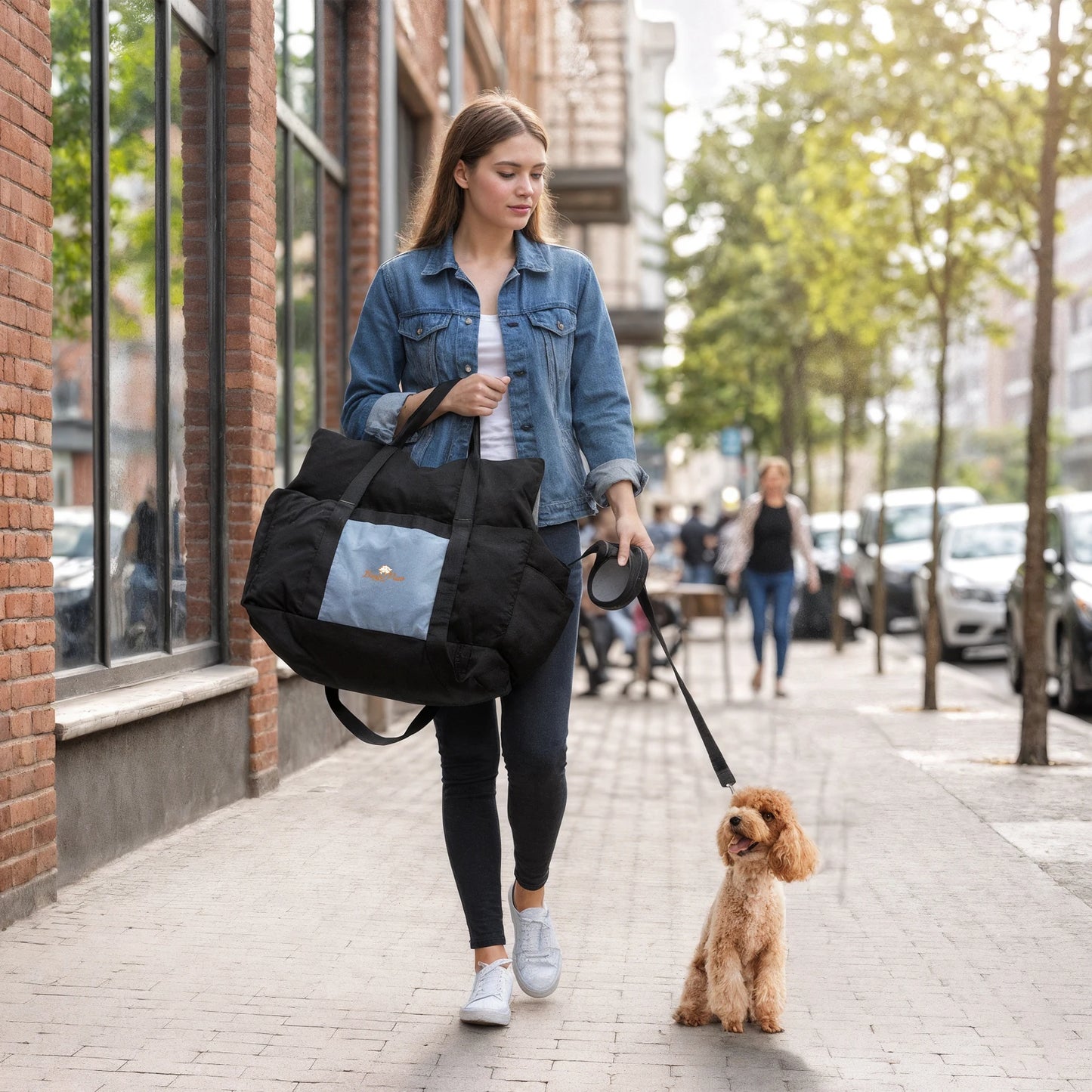 Dog Car Seat Travel Bed Carrier For Small Dogs Up To 10 Kg Clip-On Leash