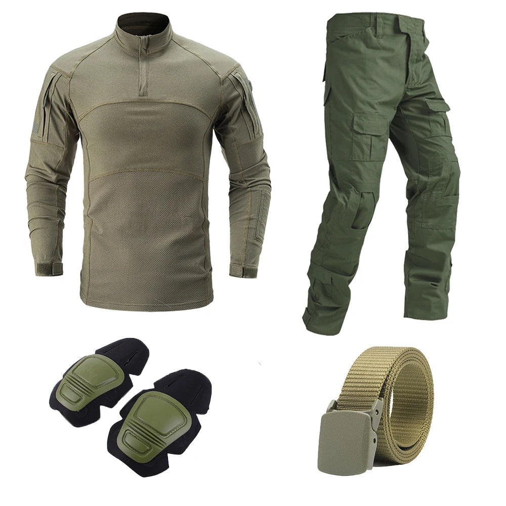 A5 Tactical Suits Combat Shirts Milita Uniform Outfit Men Clothing Tatico Tops Airsoft Multicam Camo Hunting Camouflage Pants