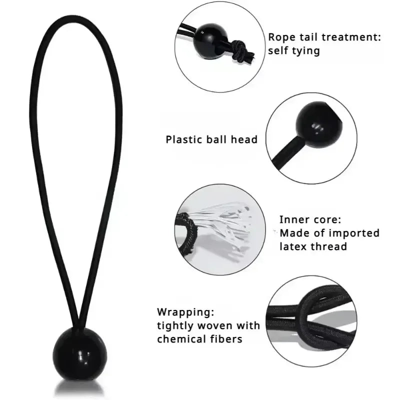 Elastic Bungee Rope With Cord Ends For Camping Tents Tarps And Boat Poles Accessories