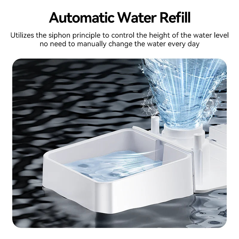 ROJECO Two In One Automatic Pet Feeder And Water Fountain For Cats