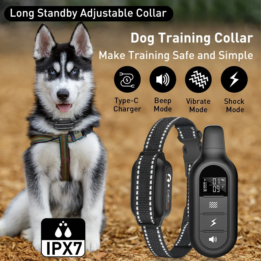 Paipaitek 1000M Dog Training Collar Waterproof Rechargeable Anti Bark