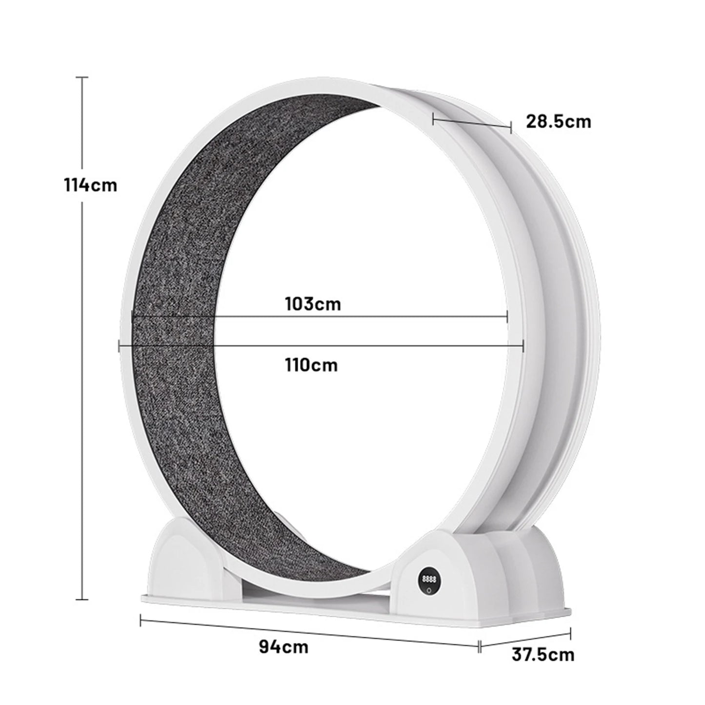 HiMISSCN Cat Exercise Wheel For Indoor Cats ABS Quiet Exerciser With Pedometer For Pets