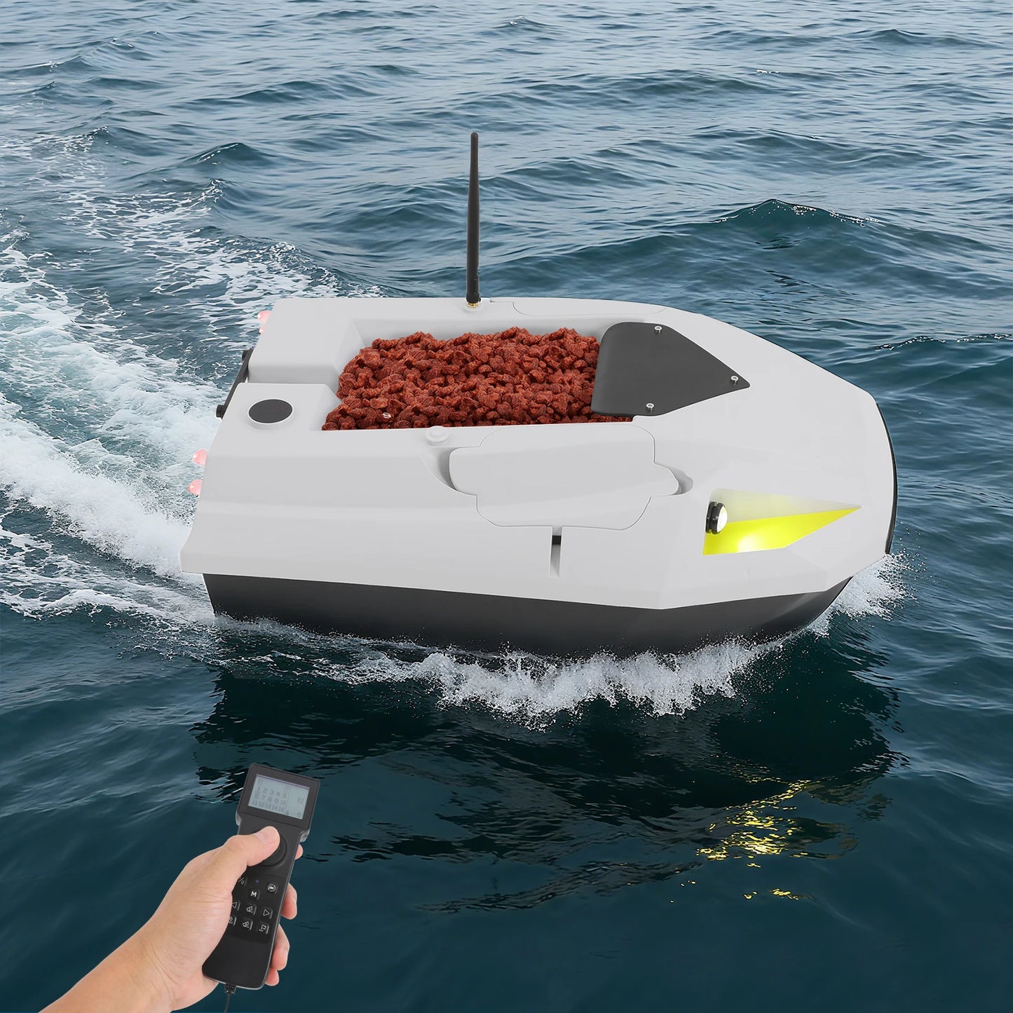 RC Bait Boat Bait Fishing Boat with GPS RC Bait Fishing Boat with Large Bait Compartment 12V 500m