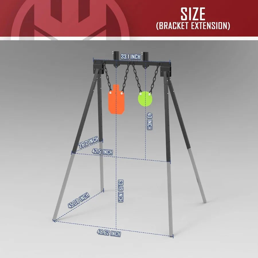 AR500 Steel Target Stand System Kit for Outdoor Shooting Range with 3 8 Thick 7x12 Silhouette Targets and 3 8 Th