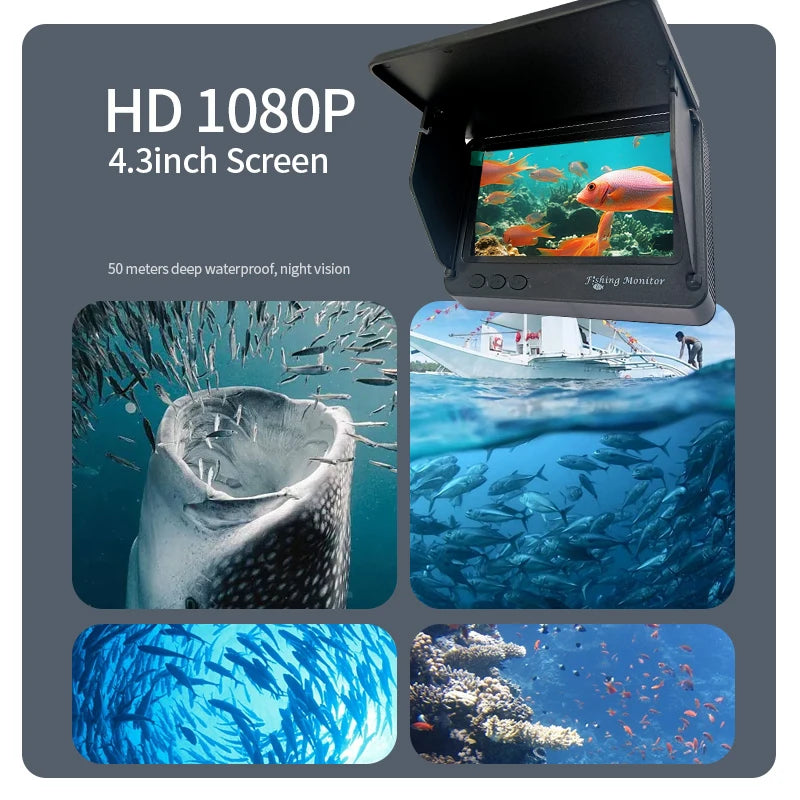 GUANMOU Portable Underwater Fishing Camera With Infrared Night Vision