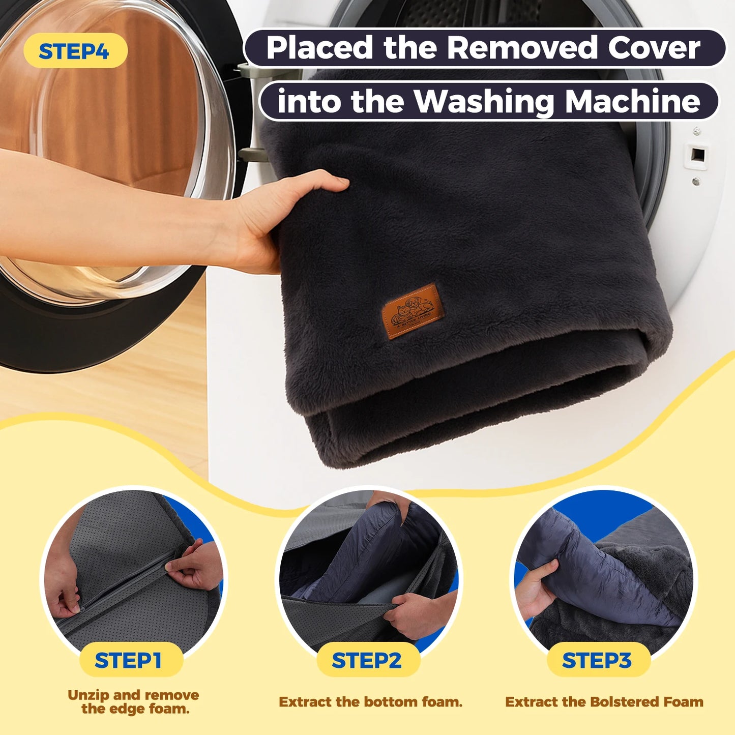 PAWZ Road Foldable Plush Dog Bed Non Slip Sofa Bed