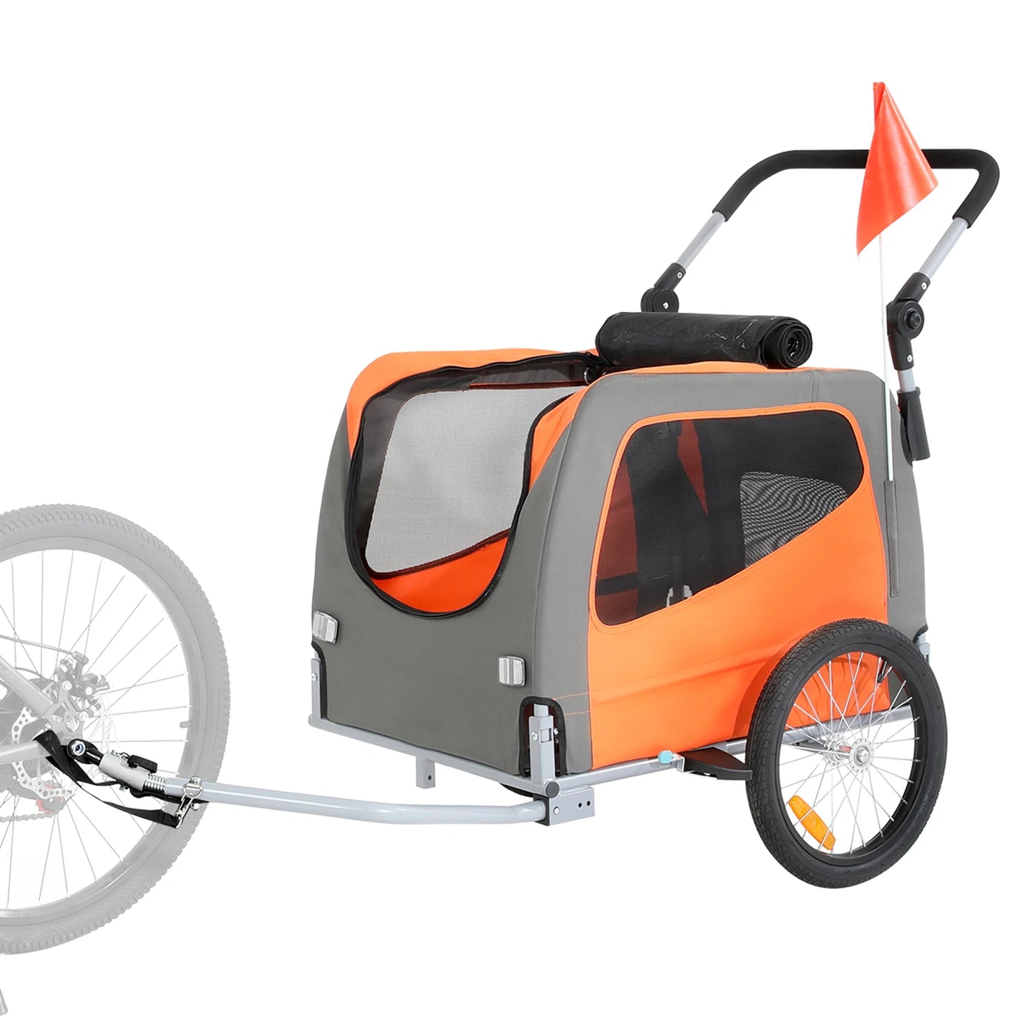 SucceBuy 2-In-1 Dog Bike Trailer Stroller