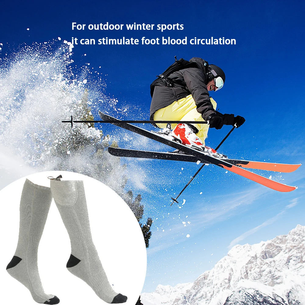 Shunmaii Premium Cordless Rechargeable Electric Heated Socks For Skiing Outdoors