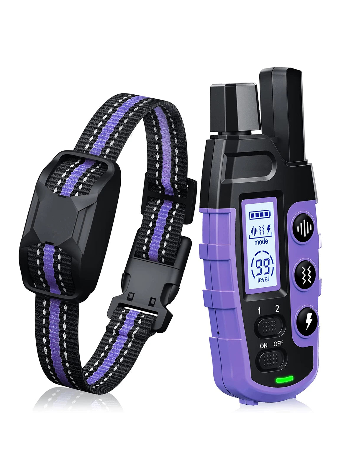 3300Ft Electric Dog Training Collar Remote Control Waterproof Pet BehaviorFor 5-120lbs Puppy With Shock Vibration Training