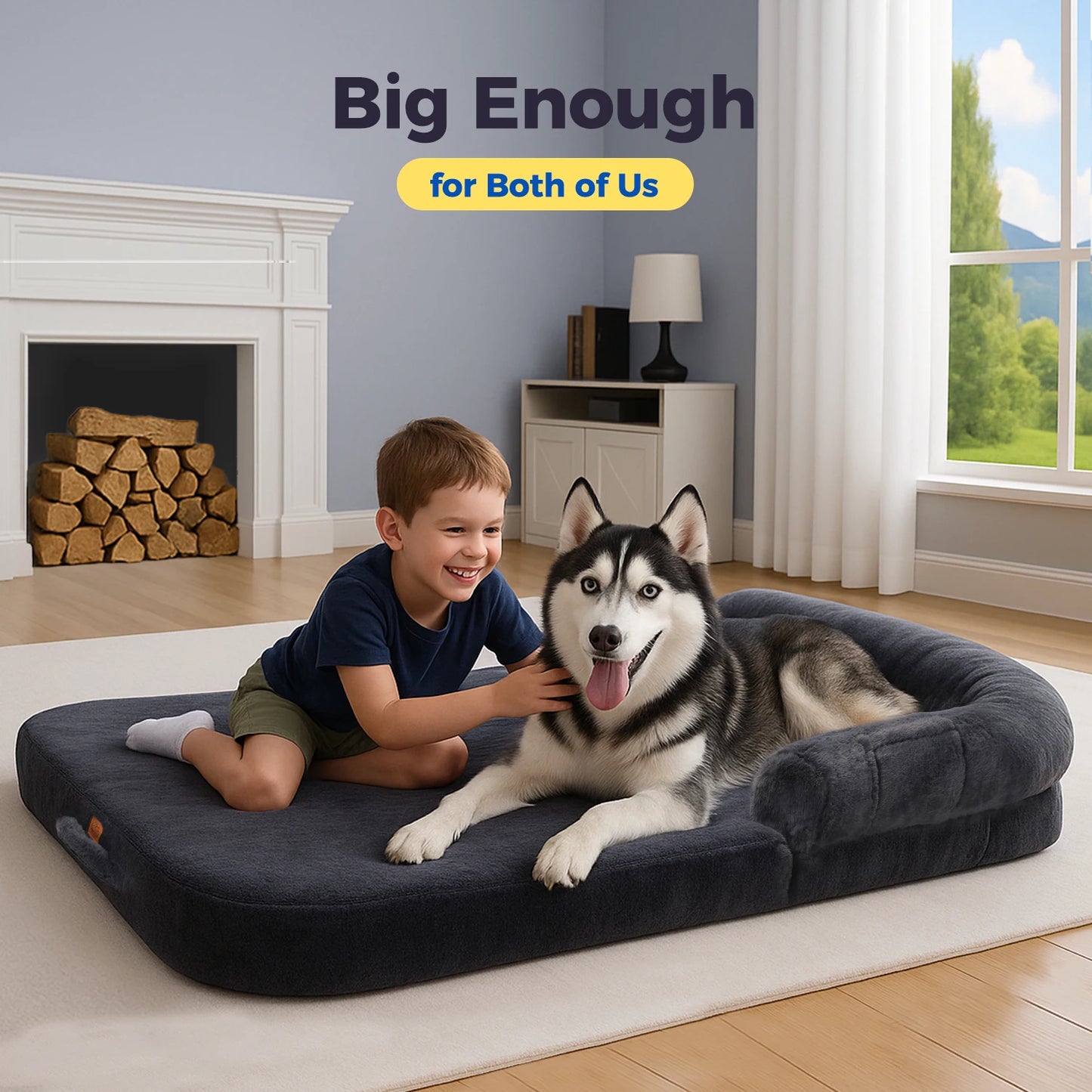 PAWZ Road Foldable Plush Dog Bed Non Slip Sofa Bed