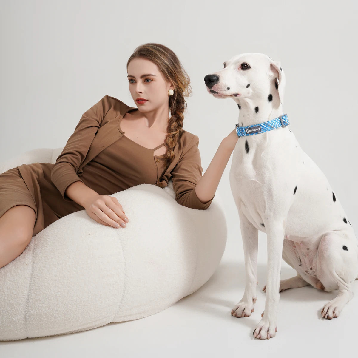 Reflective Dog Leash And Collar Set For Outdoor Walking