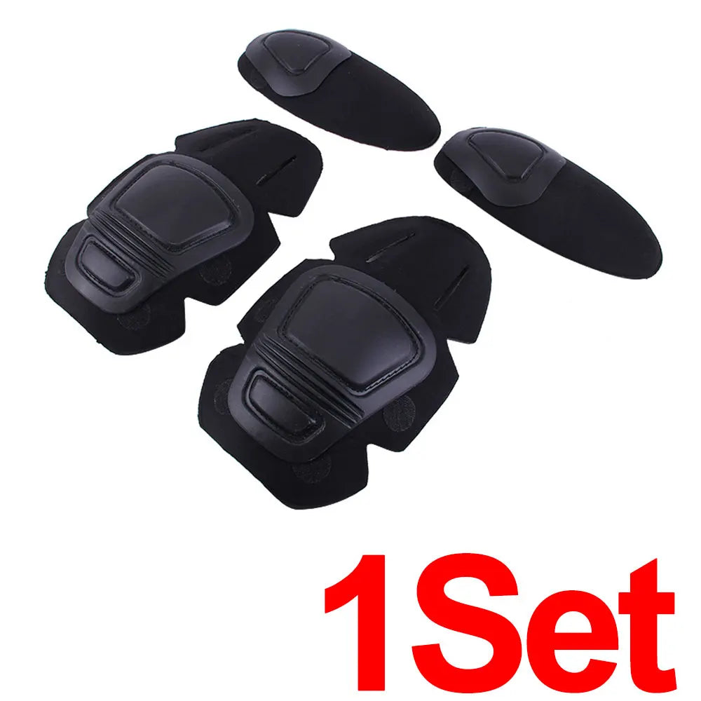 1Pair Tactical Protective Knee Elbow Pads Outdoor Camouflage Suit Gear Hunting Insert Type Soft Pad for Military Combat Use