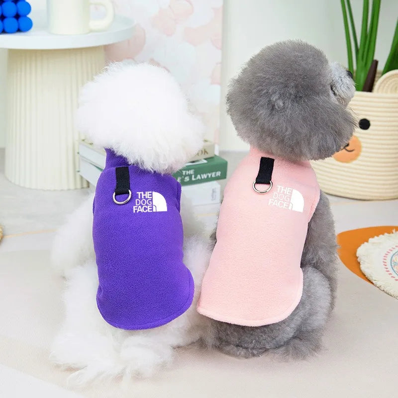 Cozy Fleece Dog Sweater Coat For Autumn Winter Pets