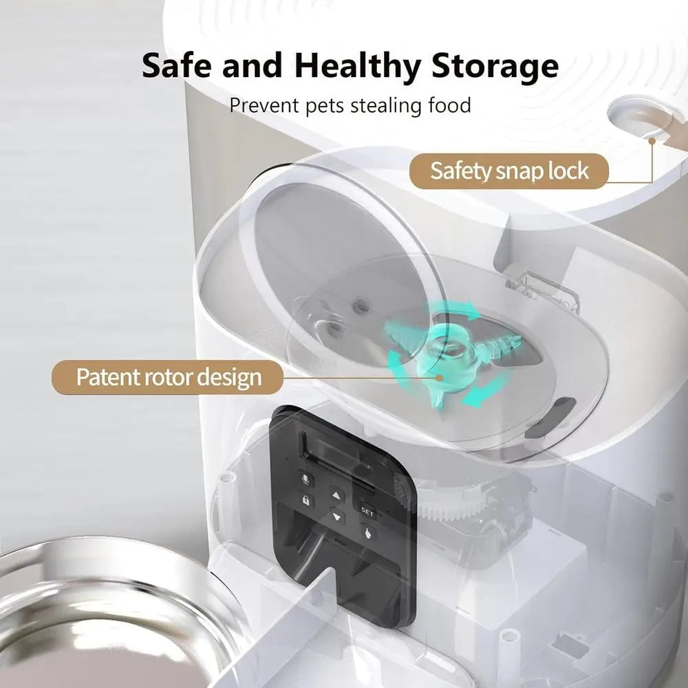 Stainless Steel Automatic Pet Feeder With Timer