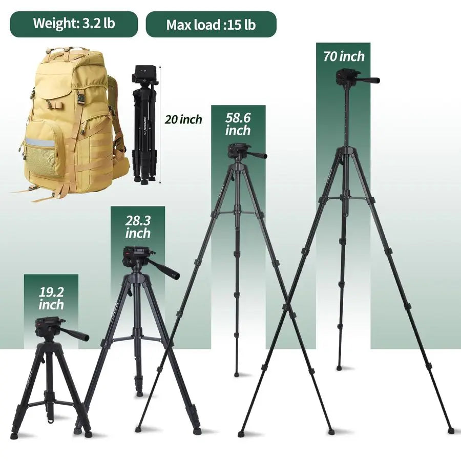 70 Binocular Tripod with Adapter,Shooting Tripod Hunting Rest V Yoke Stand,Compatible with Spotting Scope Monocular Astronomical