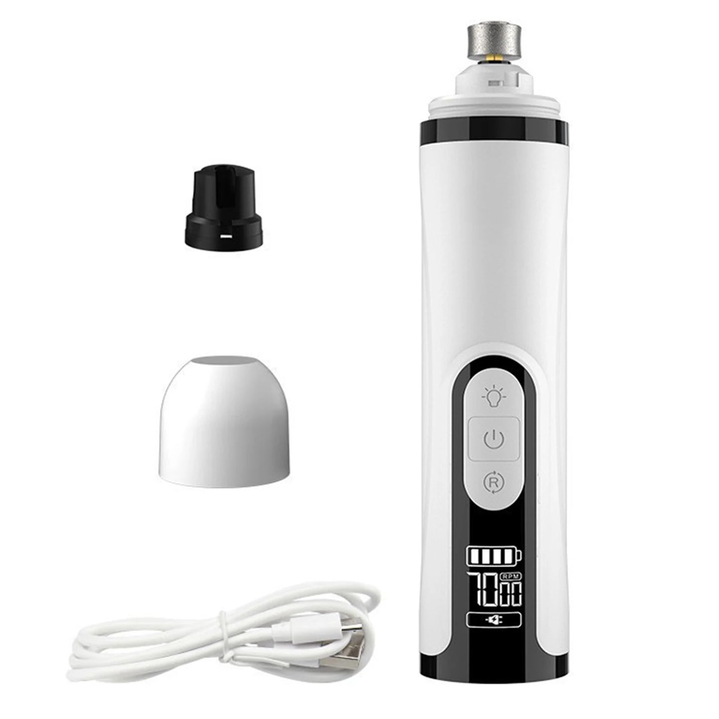 APWIKOGER Electric Dog Nail Grinder With Rechargeable Quiet Operation GroomingDevice