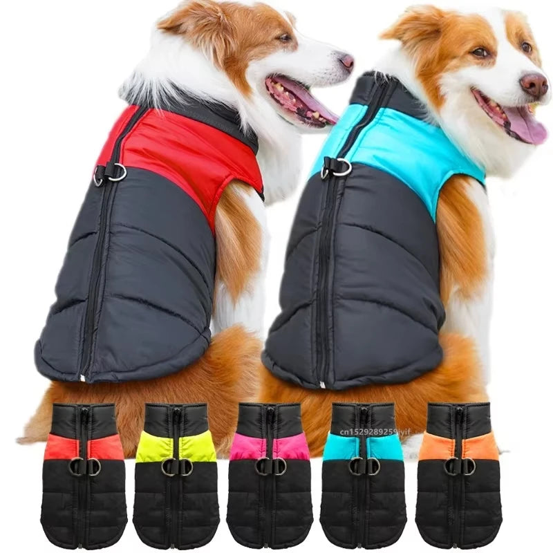 NONECN Waterproof Warm Dog Coat Padded Zipper Jacket For Dogs