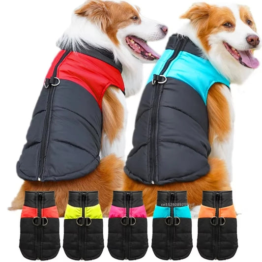 NONECN Waterproof Warm Dog Coat Padded Zipper Jacket For Dogs